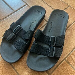 Roxy Black Slide Sandals